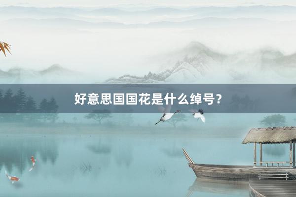 好意思国国花是什么绰号？